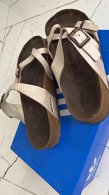 Босоножки, сандалии, шлепанцы: Босоножки, 36, Birkenstock, Б/у, цвет - Бежевый, Самовывоз, Платная доставка — 2