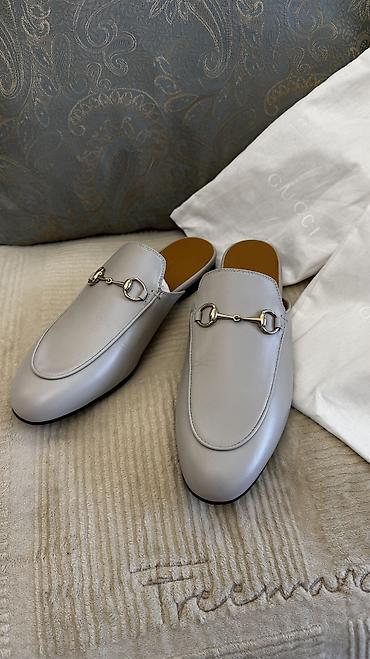 саба: Сабо, 39.5, Gucci, Новый, цвет - Бежевый — 9