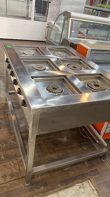 pizza peci: Sənaye tipli 6 gözlü qazlı ocaq - Material: paslanmayan polad gövdə — 1