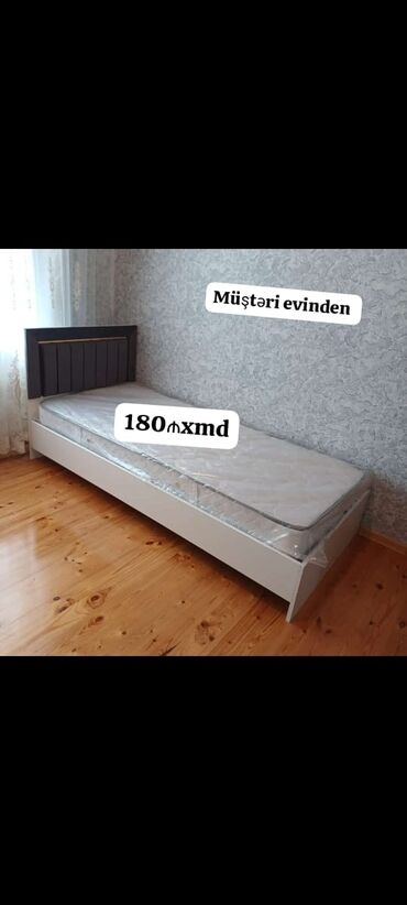 matras qiymetleri: Новый, Односпальная кровать, С матрасом