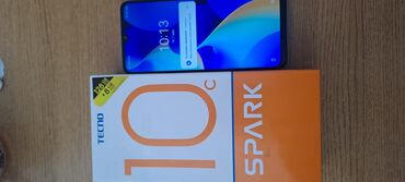 sadə tel: Tecno Spark 10C, 128 GB, rəng - Mavi