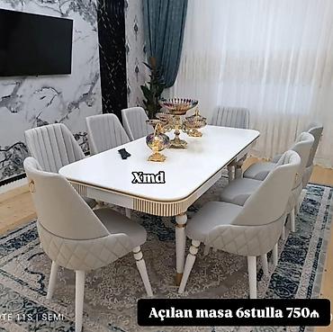 Açılan masa dəsti – 6 stulla birlikdə - Masa: açılıb-büzülən lalafo.az -da Açılan masa dəsti – 6 stulla birlikdə - Masa: açılıb-büzülən