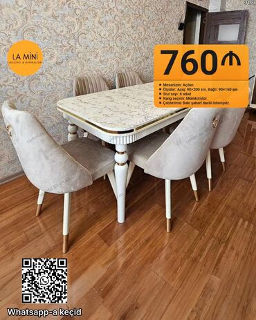 stol metbex: Açılan, 6 stul