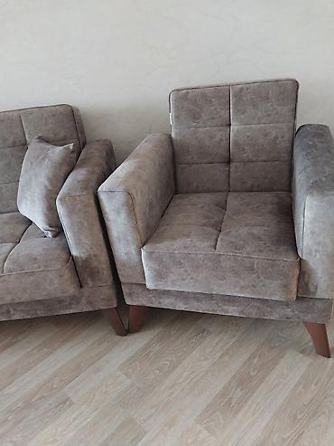 Divan və kreslo dəstləri: Embawood yumşaq mebel dəsti - Tərkib: divan + 2 ədəd kreslo -Cox az — 6