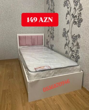 Çarpayılar: Yeni, Təknəfərlik çarpayı, Bazasız, Matras ilə, Siyirməsiz, Azərbaycan — 6