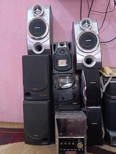 panasonic музыкальный центр: Panasonic SA-PM31 mini hi-fi sistemi və müxtəlif akustik kolonlardan — 1