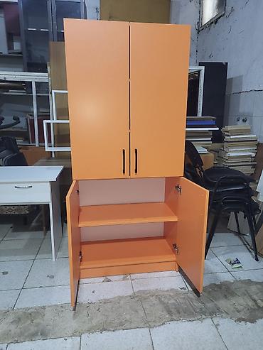 Ev və bağ: Narıncı rəngdə şkaf – 4 qapılı, çoxrəfli model - Material — 5