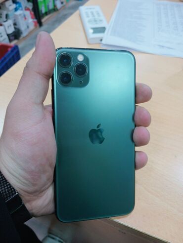 ayfon 11pro: IPhone 11 Pro Max, 256 GB, Alpine Green, Face ID, Zəmanət