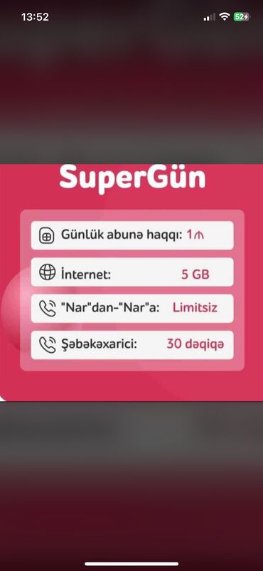 sim nomrə: Nömrə: ( 070 ) ( 5553342 ), Yeni