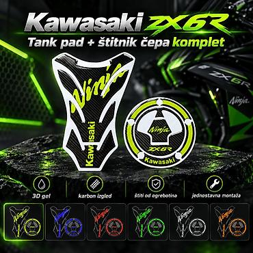 Kawasaki Ninja ZX-6R Tank Pad + Štitnik Čepa - 2865 Kawasaki Ninja