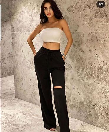 lc torbe: Crop top sa elastinom. Crna,bez,braon,svetlo siva,teget,svetlo — 1