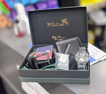retro saat: Polo air hədiyyəlik dəst🛍️ 5-li daxildi: ▪️Kaşelok ▪️Kart qabı