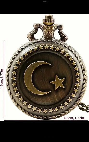 cib saatı: Osmanlı üslublu cib saatı – ay-ulduz motivli qapaq - Korpus: antik — 3