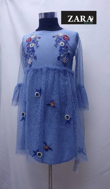 детская одежда пальто в Кыргызстан | ПАЛЬТО: Детское платье, цвет - Синий, Zara