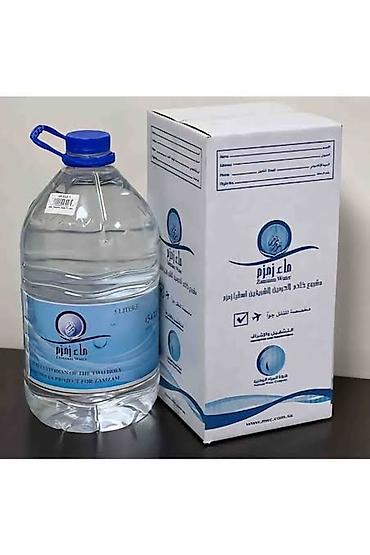 Su: Zəmzəm suyu – 5 litr - Rəsmi qablaşdırma: möhürlü plastik bidon, mavi — 1