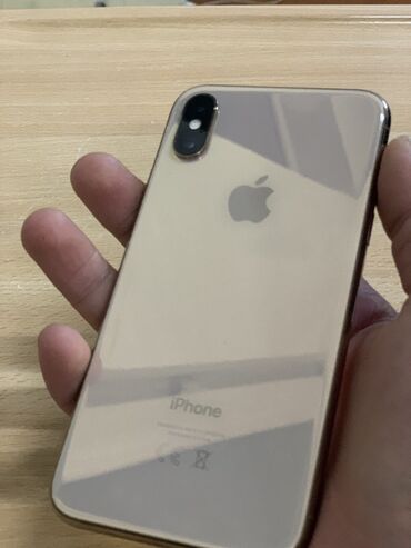 iphone xs обмен: IPhone Xs, Колдонулган, 64 ГБ, Алтын, Коргоочу айнек, Куту, Каптама