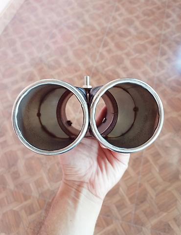 kia forte diffuser: - Avtomobil üçün dekorativ ikiqat egzoz ucu - Parlaq xrom rəngli — 3