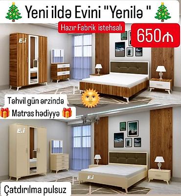 tremo: İkinəfərlik çarpayı, Dolab, Termo, 2 tumba, Yeni — 1