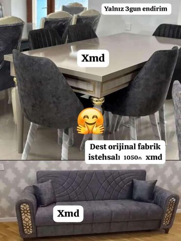 qonaq otağı mebelləri: Divan ve masa desti