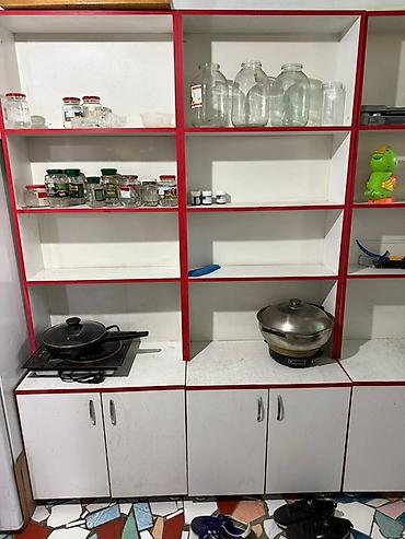 полкой: Кухонный модуль с открытыми полками и нижними тумбами - Компоновка — 3
