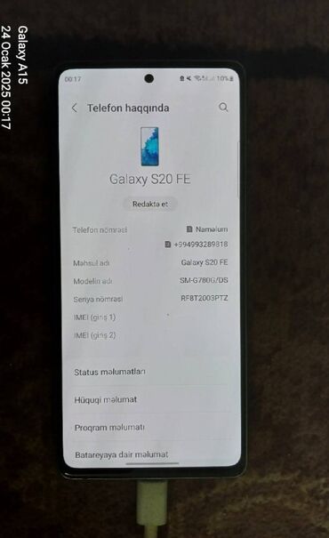 Samsung: Samsung Galaxy S20 Plus, 128 GB, rəng - Yaşıl