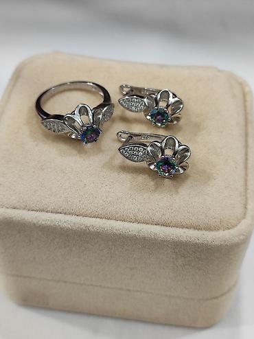 Серебряные наборы украшений: Набор украшений, Проба 925, Женские, Новый at lalafo.kg — 9 Серебряные наборы украшений: Набор украшений, Проба 925, Женские, Новый — 9