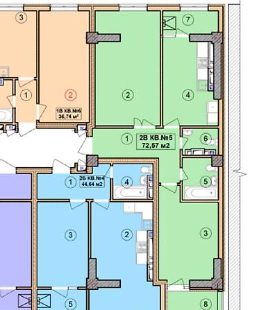 11: 2 комнаты, 73 м², Асанбай мкр Элитка, 11 этаж, ПСО (под самоотделку) — 1