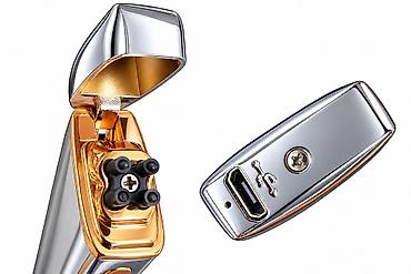 toy dekor: Toyota loqolu USB elektrik alışqanı — gümüşü, qutuda USB vasitəsilə — 2