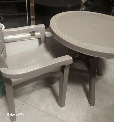 plasmas stolar: Stol,4 kreslosu ilə.Plastik.Möhkəm material.Türkiyə istehsalı
