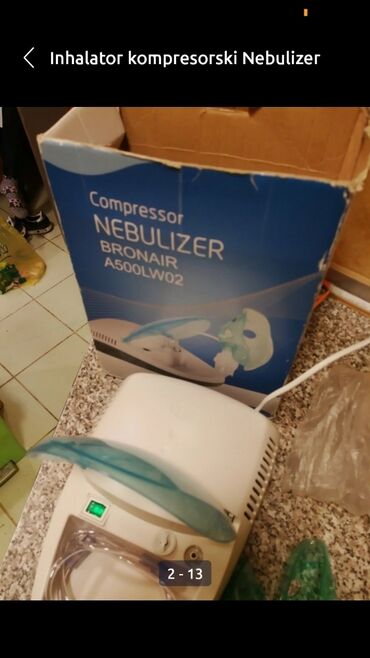Inhalatori, nebulizatori: Inhalator kompresorski dobar Nebulizer sa novom maskom i rasprskivačem na lalafo.rs — 9 Inhalatori, nebulizatori: Inhalator kompresorski dobar Nebulizer sa novom maskom i rasprskivačem — 9