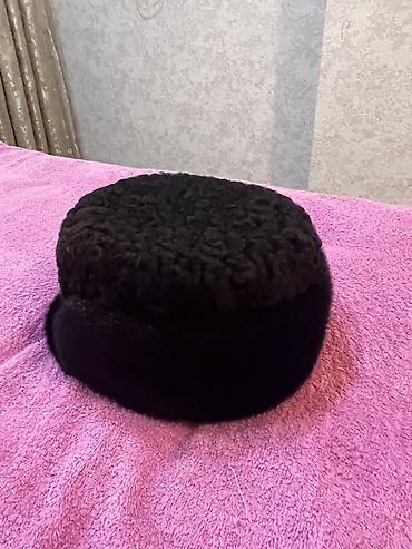 norka: Karakul (astraxan) papaq – klassik dairəvi model - Rəng: qara - Üst — 3