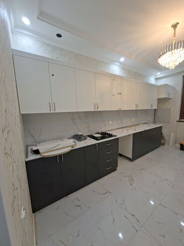 Sifarişlə mətbəx mebeli: Sifarişlə mətbəx dəsti, Özü çəkən petlələr, MDF, Kredit yoxdur, Pulsuz çatdırılma — 5