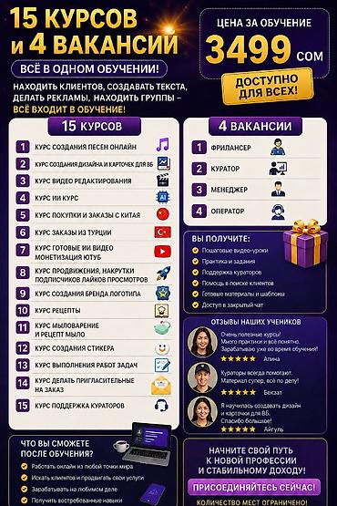 Онлайн-обучение: 15 курсов + 4 вакансий Все в одном обучении