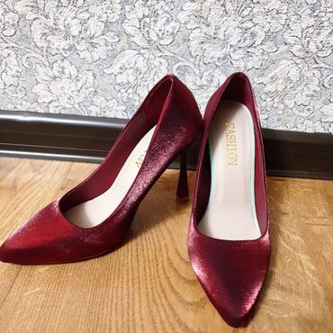 женские вечерние туфли: Туфли 35, цвет - Красный
