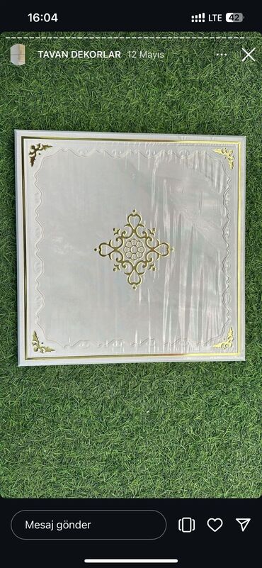 Ворота и комплектующие: Dekorativ tavan paneli - Material: PVC/Polistirol əsaslı yüngül dekor