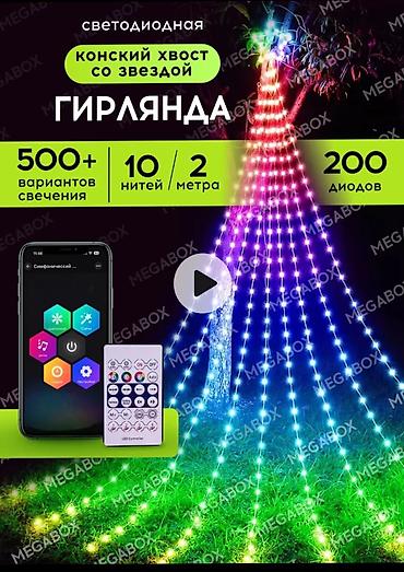 снежинки: ЛЭД гирлянды для улицы и дома работают на солнечных батареях и от — 3
