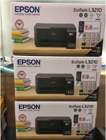 epson printer: EPSON L3210 (A4, PRINTER, SCANNER, COPIER, 33/15PPM, 5760X1440DPI
