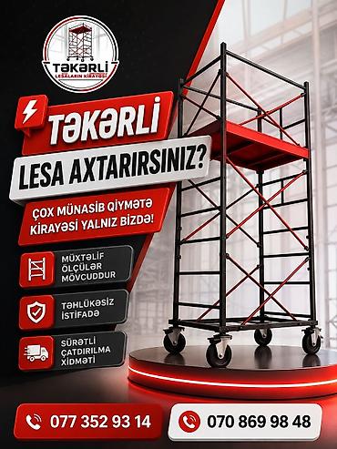iran peclerinin temiri: Təkərli lesa icarəsi – tikinti, fasad boyası, suvaq, montaj və digər — 4
