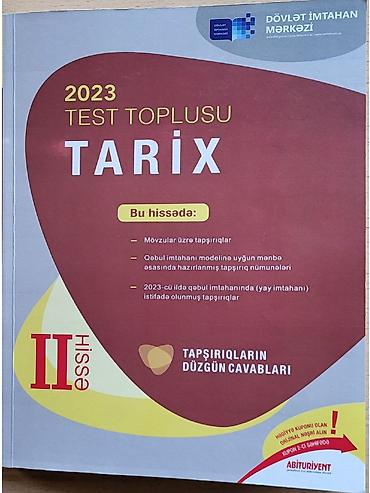 шахматы в баку: Məhsul: “2023 Test Toplusu – Tarix” (DİM nəşri), I hissə və II hissə — 2