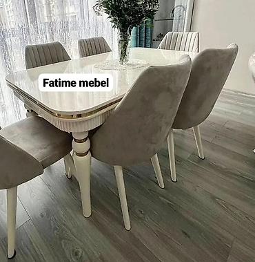 Yemək otağı üçün zərif masa–stul dəsti - Dəst: 1 ədəd düzbucaqlı masa lalafo.az -da Yemək otağı üçün zərif masa–stul dəsti - Dəst: 1 ədəd düzbucaqlı masa