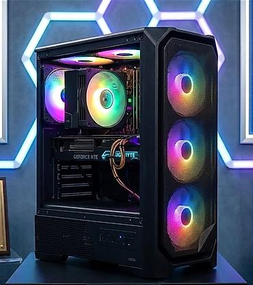 I5-10500 3.1-4.5 GHz RTX2070 8gb, 256 bit. SSD: 240G. HDD: 1000GB