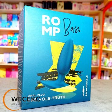 Товары для взрослых: ROMP Bass» - анальная втулка с мощной вибрацией, имеющая классическую