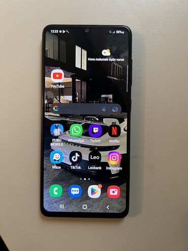 Samsung: Samsung Galaxy A41, 64 GB, rəng - Göy, Barmaq izi — 1