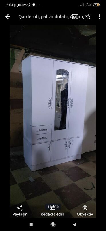 Dolablar: Yeni, Açılan, 3 qapılı Düz dolab, Qarderob, paltar dolabı, Azərbaycan — 13