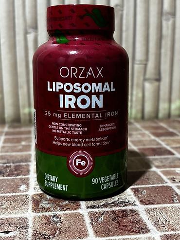 ORZAX Liposomal Iron — липосомальное железо в капсулах. - Содержание