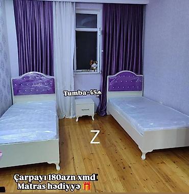 Uşaq/yataq otağı üçün iki ədəd tək nəfərlik çarpayı dəsti. - Rəng