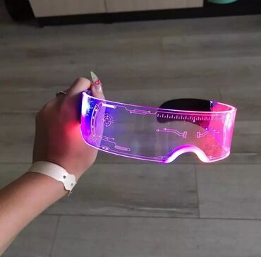очки оптом: Очки cyberpunk с неоной подсветкой Можно носить на разные новогодние