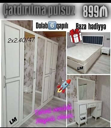 2 li kravat: İkinəfərlik çarpayı, Dolab, Yeni — 1
