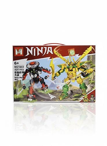 Игрушки: Конструктор NINJA MG1603 — набор для сборки двух боевых мехов в стиле — 1