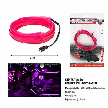 KMT Ambijentalno svetlo za automobil, ljubičasto – 3 m, 12V (SKU